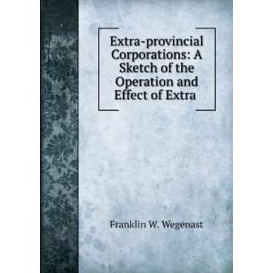   Sketch of the Operation and Effect of Extra . Franklin W. Wegenast