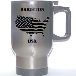   US Flag   Brighton, New York (NY) Stainless Steel Mug: Everything Else