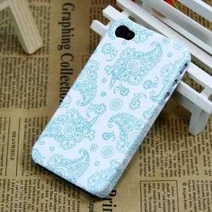 Blue) Flowers Pattern Plastic Protective Case / Cover / Skin / Shell 