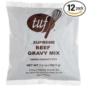 Total Ultimate Foods Beef Gravy Supreme Mix, 7 Ounce Units (Pack of 12 