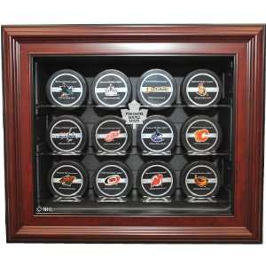  Caseworks Toronto Maple Leafs Mahogany 12 Puck Display 