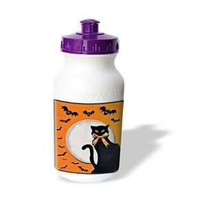 Beverly Turner Halloween Design   Black Cat with Bats   Water Bottles