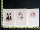 Antique Square Cabinet Photo Cards Women Baby  