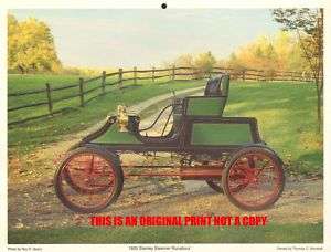 1905 Stanley Steamer Runabout rare classic car print  