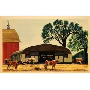   Cattle Agriculture Farming Livestock Art   Original Color Print: Home