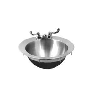  Just Round Bowl Lavatory Topmount Stainless Steel Sink 