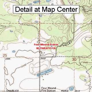 USGS Topographic Quadrangle Map   Four Mound Prairie, Washington 