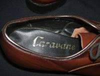 CARAVANE Vtg 60s Mod Leather Shoes NOS 7.5 Crocodile Textured  