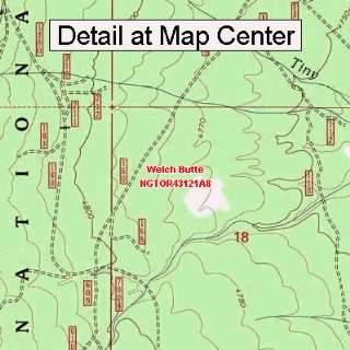  USGS Topographic Quadrangle Map   Welch Butte, Oregon 