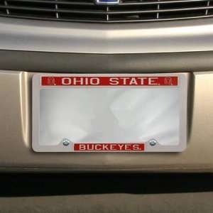  Ohio State Buckeyes Pewter License Plate Frame Automotive