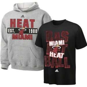  Miami Heat Youth T Shirt & Hooded Sweatshirt Combo Pack 