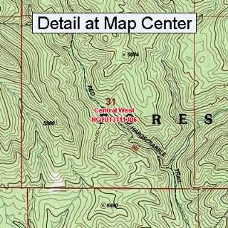   Topographic Quadrangle Map   Central West, Utah (Folded/Waterproof