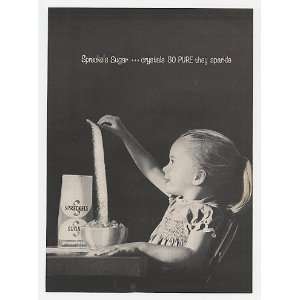  1962 Spreckels Sugar Crystals Sparkle Little Girl Print Ad 