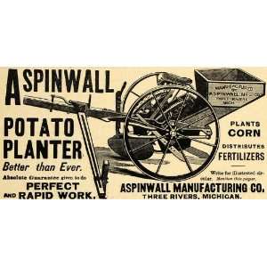  1890 Ad Aspinwall Potato Corn Planter Fertilizer Spread 