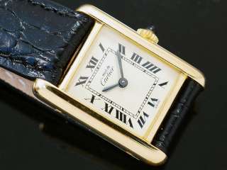 Cartier Tank 18K Gold Vermeil Womens Watch  