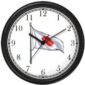  Flag of Japan   Japan or Japanese Theme Wall Clock by 