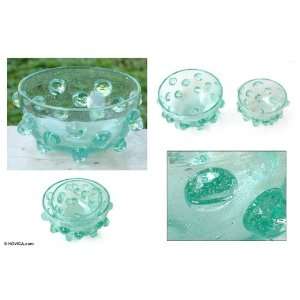 Blown glass bowls, Durian Fruit (pair):  Kitchen & Dining