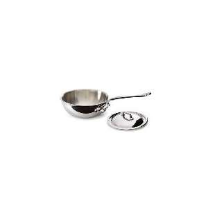  Mauviel 5212.21   8 in Curved Splayed Saute Pan w/ Lid & 1 