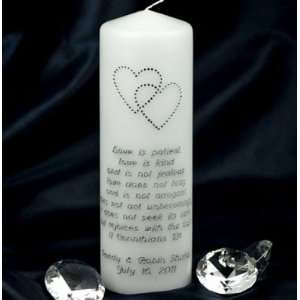    Crystal Joined Hearts Unity Candle 20 Verses: Home & Kitchen