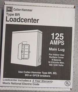 Cutler Hammer 125AMP Load Center Cat# BR816L125SDP  
