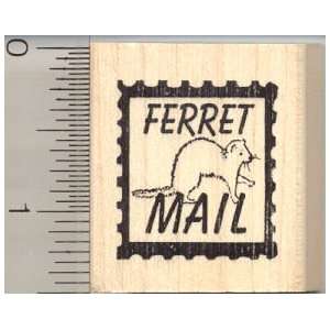    Ferret Mail Faux Postage Rubber Stamp: Arts, Crafts & Sewing