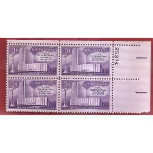 Postage Stamps US New York Coliseum 1956 Scott 1076 MNHVFOG Block of 4
