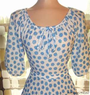   50s AMAZING Polka Dot Full Sweep Swing ROCKABILLY Dress PinUp LUCY M