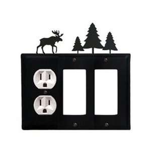   Single Left Outlet With Double Right GFI Pine Trees