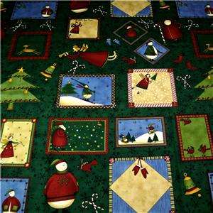 South Seas Imports Cotton Fabric, Christmas Labels for Applique or 