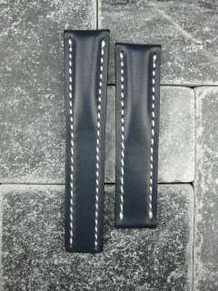 22mm CALF Leather Deployment Strap for BREITLING Band  