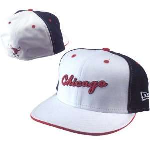  New Era Chicago Bulls White & Black 59 Fifty Fitted Hat 