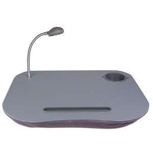  Laptop Tray with Lamp and Cup Holder (Gray) Electronics