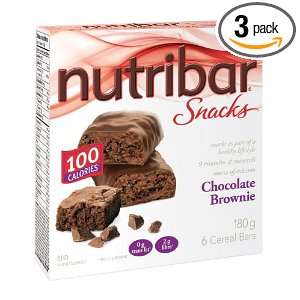  Nutribar 100 Calorie Chocolate Brownie Snack, 6 Bar Box 