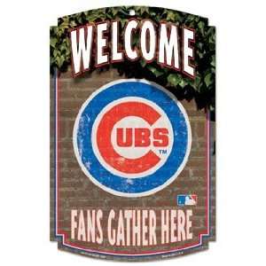  Chicago Cubs Fans Gather Here Wood Sign by Wincraft 