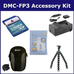 Panasonic Lumix DMC FP3 Digital Camera Accessory Kit includes: ZELCKSG 