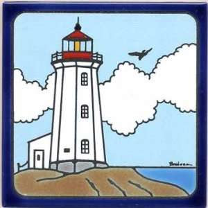  PEGGYS COVE LIGHTHOUSE TILE, LIGHTHOUSE WALL PLAQUE 