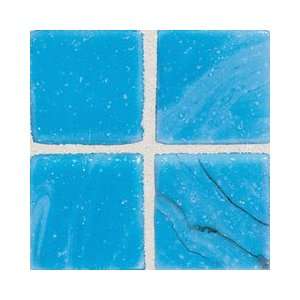  Daltile Sonterra Cancun Blue Opalized 1 x 1 Glass Mosaic 