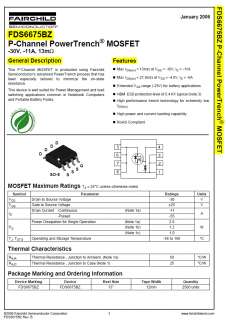 FDS6675BZ MOSFET P CHANNEL 11A 30V  