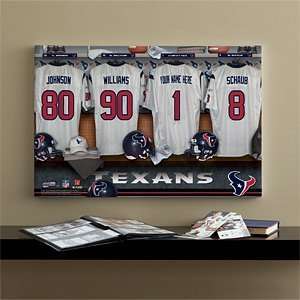NFL Football Personalized Locker Room Prints   Houston Texans   16x24