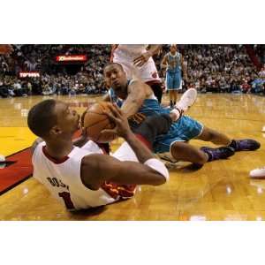 New Orleans Hornets v Miami Heat Chris Bosh and David West Sports 