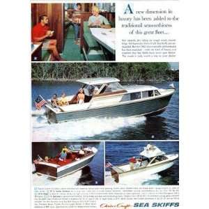  1963 Chris Craft Sea Skiffs Magazine Ad 