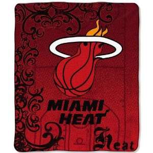  Miami Heat Royal Plusch Raschel 50x60 Throw Blanket   NBA 