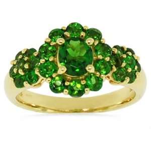  2.00cts Chrome Diopside 10K Yellow Gold Ring (Size 7 