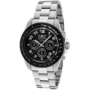  Mens Speedway Chronograph Black Dial Stainless Steel 