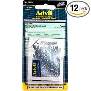  Handy Solutions Advil , 4 tabs Packages (Pack of 12 