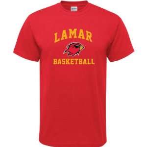  Lamar Cardinals Red Basketball Arch T Shirt: Sports 