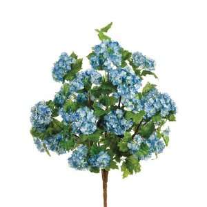  Faux 20 Snowball Bush x9 Two Tone Blue (Pack of 12) Patio 