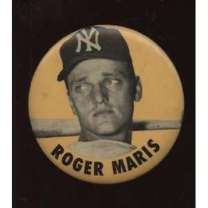 1960s Roger Maris New York Yankees Pin / Button VGEX   MLB Pins And 