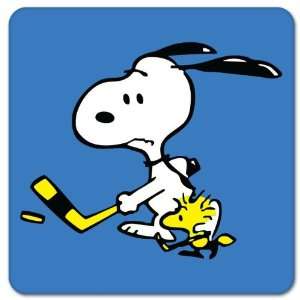  Snoopy and Woodstock Hockey bumper sticker decal 5x 5 