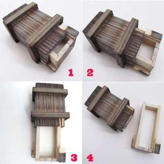 Chinese Vintage Trick Magic Secret Wooden Compartment Puzzle Box Wood 